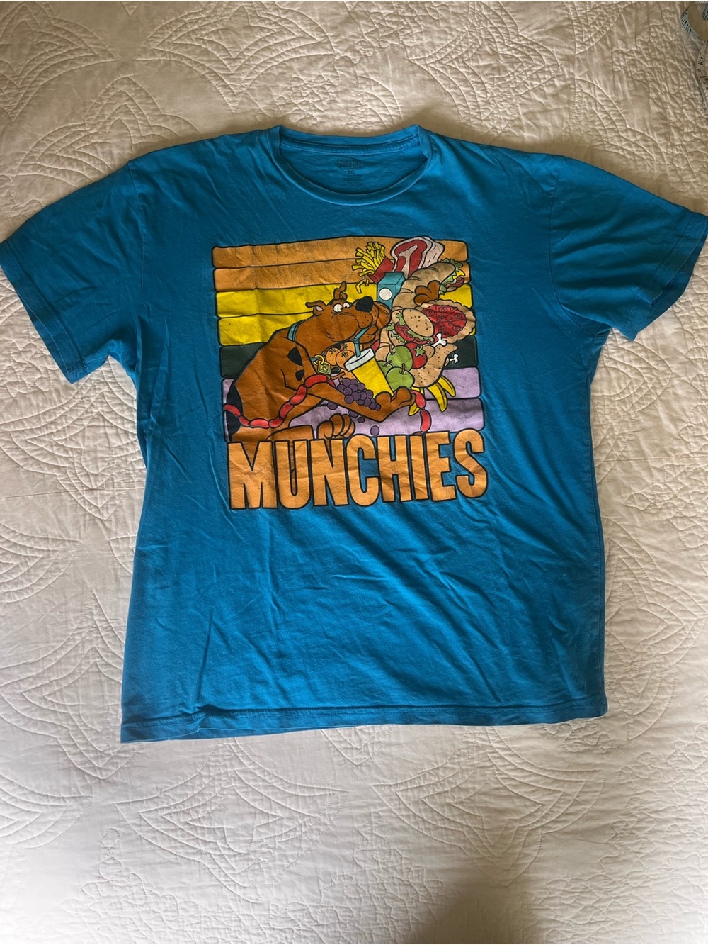 Scooby Doo “Munchies” Short Sleeve Tee. Turquoise. Size XXL